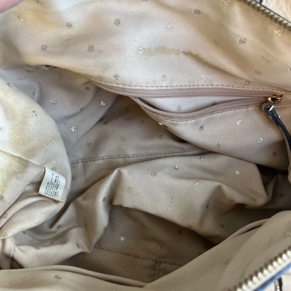 KATE SPADE Women's Leather Mercer Isle Salian Crossbody Satchel Handbag Cream